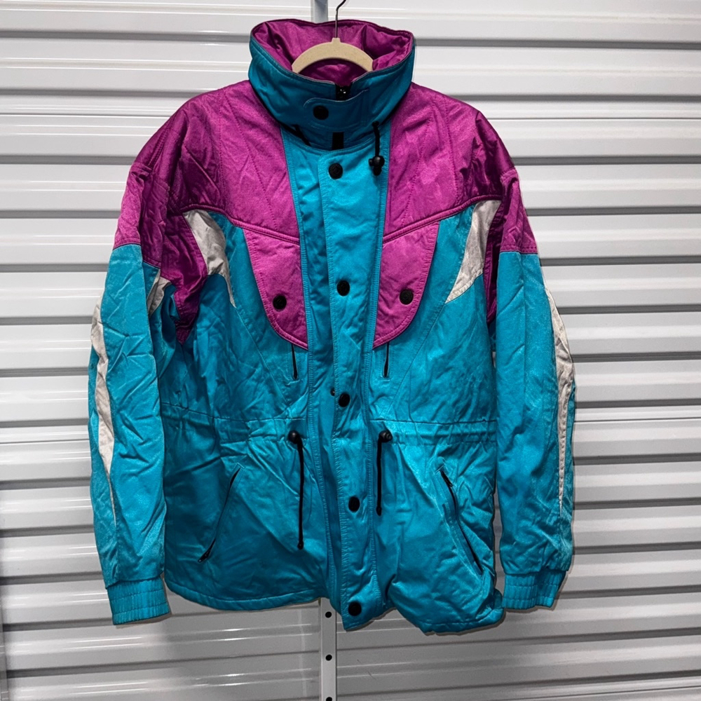 Vintage Blizzard ski Jacket Coat pi k Turquoise women's XL